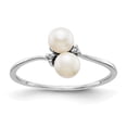 thumbnail image 1 of 14k White Gold 4mm FW Cultured Pearl A Diamond ring X9757PL/A, 1 of 1