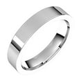 thumbnail image 1 of 14k White Gold 4mm Flat Comfort-Fit Band Ring Size 4.5 Ring for Women and Men - 4.9 Grams, 1 of 2