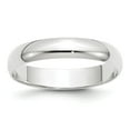 thumbnail image 1 of 14k White Gold 4mm Lightweight Half Round Wedding Band Size 12, 1 of 1