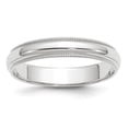 thumbnail image 1 of 14k White Gold 4mm Milgrain Half Round Wedding Band Size 9, 1 of 1