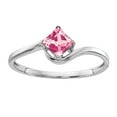 thumbnail image 1 of 14k White Gold 4mm Princess Cut Pink Tourmaline ring, 1 of 4