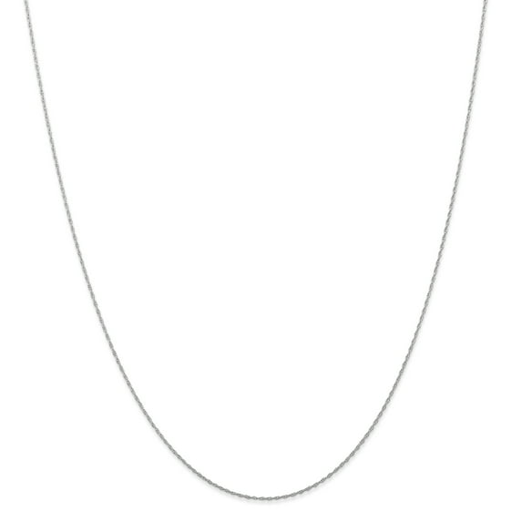 14k White Gold .5 mm (CARDED) Cable Rope Chain
