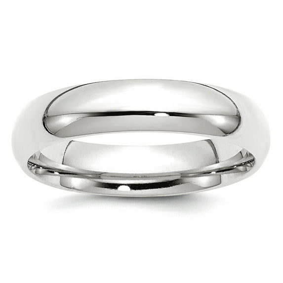 14k White Gold Solid Polished 5mm Comfort-Fit Band Ring Size 11 Ring for Women and Men - 7.7 Grams