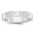 thumbnail image 1 of 14k White Gold 5mm Fancy Swirl Design Wedding Band Size 5 XWB201, 1 of 2