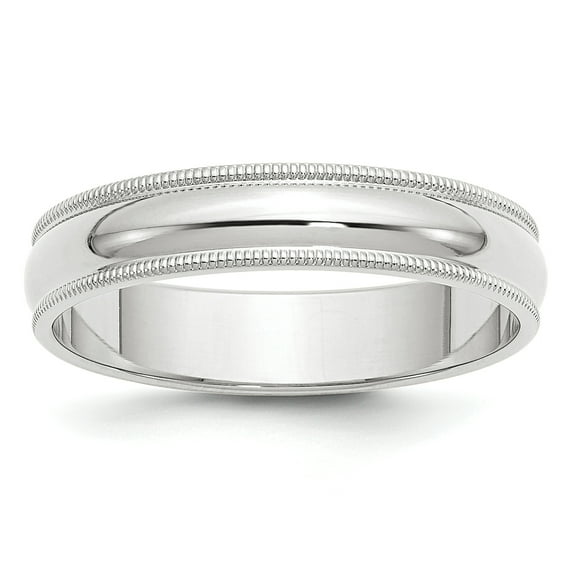 14k White Gold 5mm Milgrain Band