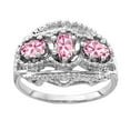thumbnail image 1 of 14k White Gold 5x3mm Oval Pink Tourmaline ring, 1 of 4