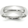 thumbnail image 1 of 14k White Gold 6.2mm Standard Weight Comfort Fit Wedding Band Size 12.5 - Ring Size 12.5, 1 of 6