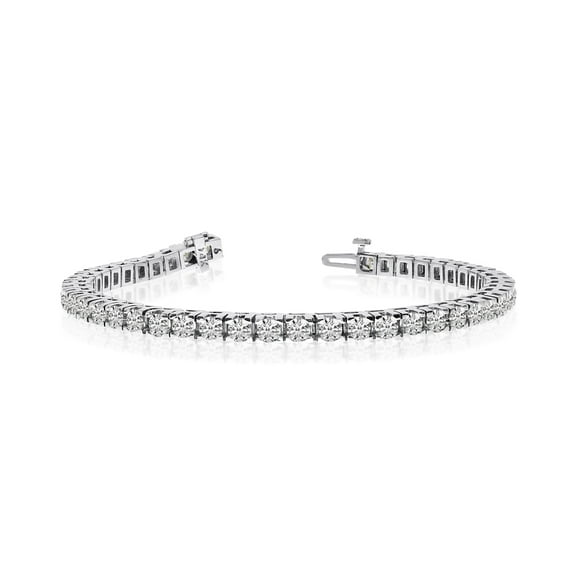 14k White Gold 6 Ct. Classic Diamond Tennis Bracelet