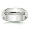 thumbnail image 1 of 14k White Gold 6mm Half-Round Band - Size 10, 1 of 3