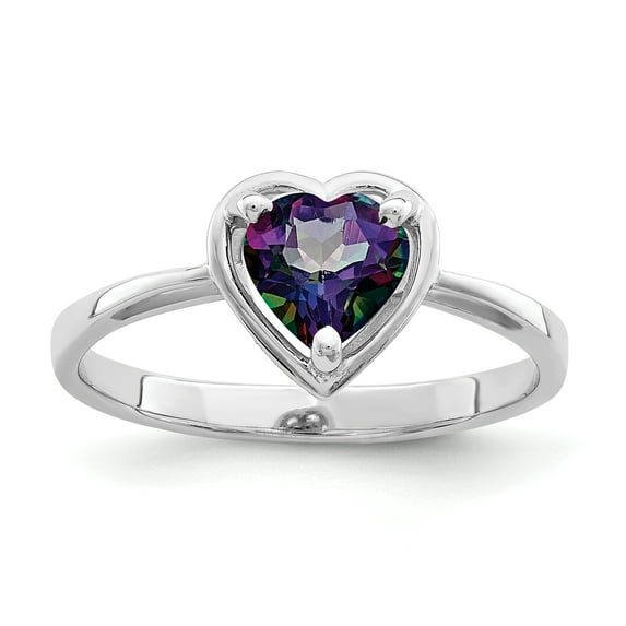 14k White Gold Mystic Fire Topaz Ring Y4563FT