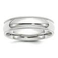 thumbnail image 1 of 14k White Gold Solid Polished Half Round 6mm Milgrain Comfort-Fit Band Size 10 Ring Ring for Women and Men, 1 of 2
