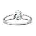 thumbnail image 1 of 14k White Gold 6x4mm Oval Cubic Zirconia ring, 1 of 4