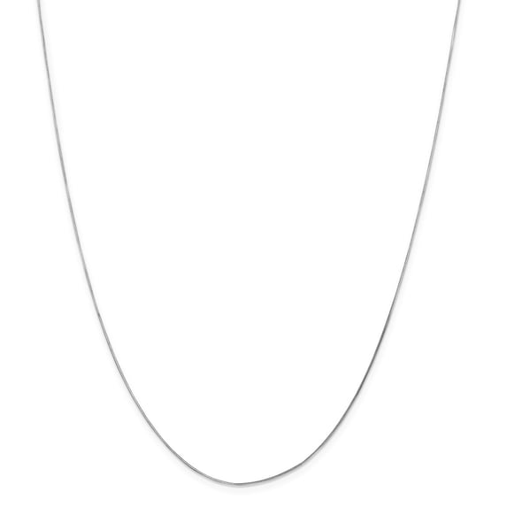 14k White Gold .70mm Ocatagonal Snake Chain