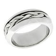 thumbnail image 1 of 14k White Gold 7MM Twisted Rope Design Wedding Band Comfort fit Size 7, 1 of 2