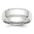 thumbnail image 1 of 14k White Gold 7mm Beveled Edge Comfort Fit Wedding Band Size 12, 1 of 1