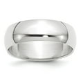 thumbnail image 1 of 14k White Gold 7mm Half-Round Band - Size 4.5, 1 of 3