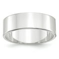 thumbnail image 1 of 14k White Gold 7mm Lightweight Flat Wedding Band Size 11, 1 of 1