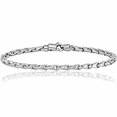 thumbnail image 1 of 14K Solid White Gold 3.5mm Link Chain Bracelet, 1 of 5