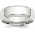 thumbnail image 1 of 14k White Gold 8.2mm Beveled Edge Comfort Fit Wedding Band Size 12 - Ring Size 12.0, 1 of 8
