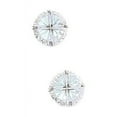 thumbnail image 1 of 14k White Gold 8mm 4 Segment Round Cubic Zirconia Light Prong Set Earrings, 1 of 2