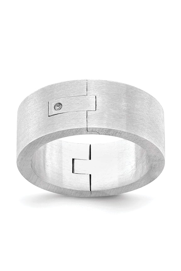 14k White Gold 8mm CLIQ Hinged Shank Size 7