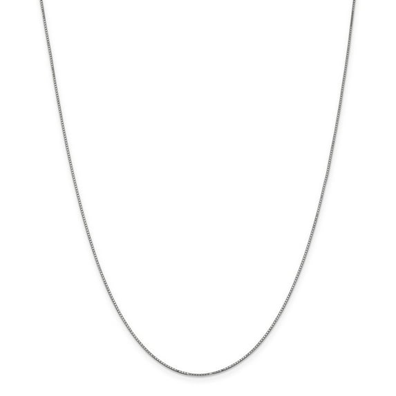 14k White Gold .90mm Box Chain Necklace - 3.5 Grams - 30 Inch - Spring Ring