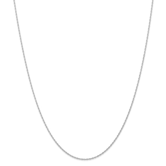 14k White Gold .95 mm Carded Cable Rope Chain