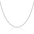 thumbnail image 1 of 14K Solid White Gold 0.9mm Box Link Chain Necklace, 1 of 4