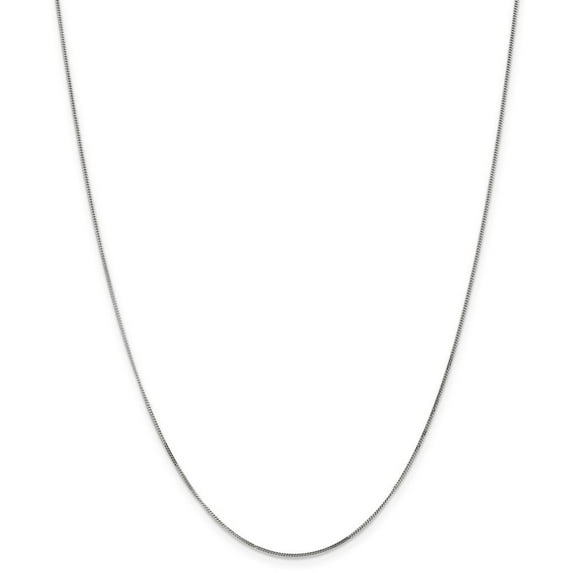 14k White Gold .9mm Pendant Chain Necklace - 1.2 Grams - 18 Inch - Spring Ring
