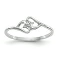 thumbnail image 1 of 14k White Gold A Diamond heart ring Q-Y1787A, 1 of 5