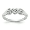 thumbnail image 1 of 14k White Gold AAA Diamond heart ring Q-Y1739AAA, 1 of 5