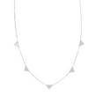 thumbnail image 1 of 14k White Gold Adjustable Mini Triangulation Necklace 5 Triangle Cable Chain - 2.2 Grams - 18 Inch, 1 of 3