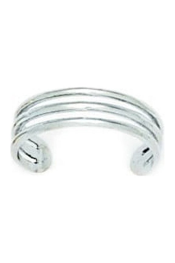14k White Gold Adjustable Triple Row Body Jewelry Toe Ring