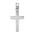 thumbnail image 1 of 14k White Gold Beveled Religious Faith Cross With Square Tips High Polish 22.8x11mm Wide Pendant Necklace for Women, 1 of 2