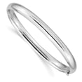 thumbnail image 1 of 14k White Gold Bracelet Bangle Women's 6 mm 7 in High Polished 6.00 Hinged, 1 of 4