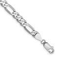 thumbnail image 1 of 14k White Gold Bracelet Chain Styles Figaro 5.5 mm 7 in Flat with Lobster Clasp, 1 of 2