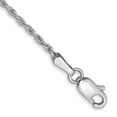 thumbnail image 1 of 14k White Gold Bracelet Chain Styles Rope Women's 1.3 mm 6 in Diamond-cut Machine Made with Lobster Clasp, 1 of 2