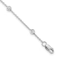thumbnail image 1 of 14k White Gold Bracelet with station Rolo Women's Diamond Round 1.2 mm 7 in True Origin 3/8 carat Lab Grown VS/SI D E F, 1 of 8