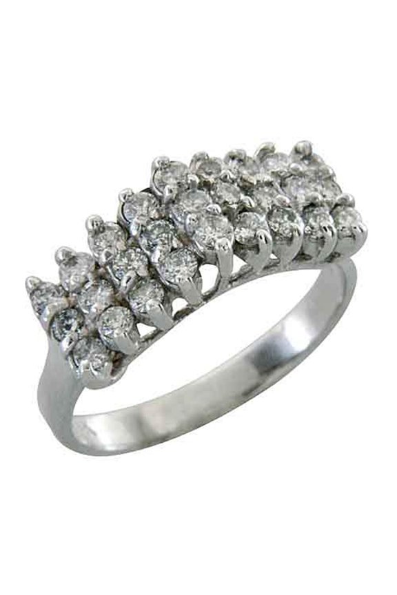 14k White Gold Brilliant Round Diamond Ring .90 Carats
