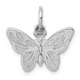 thumbnail image 1 of 14k White Gold Butterfly Charm - 1.2 Grams - Measures 7x20mm, 1 of 2