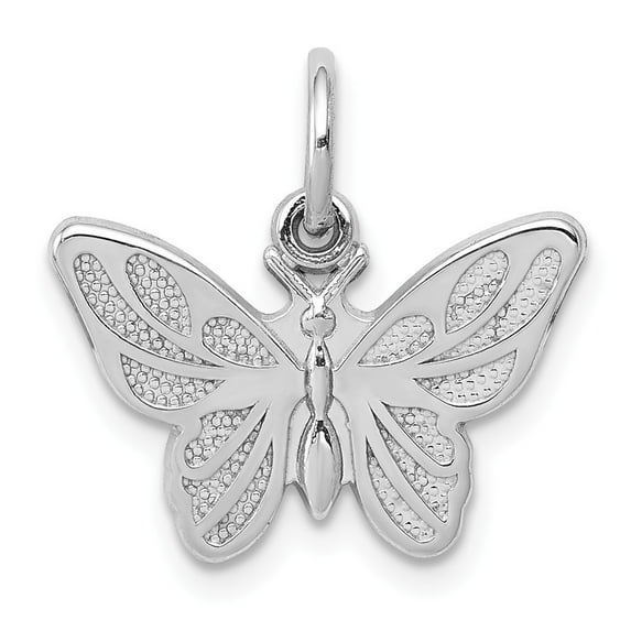 14k White Gold Butterfly Charm - 1.2 Grams - Measures 7x20mm