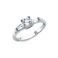 thumbnail image 1 of 14k White Gold Cubic Zirconia Engagement Ring Size 7 Engagement Ring for Women - 1.9 Grams, 1 of 2