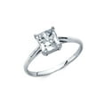 thumbnail image 1 of 14k White Gold Cubic Zirconia Engagement Ring Size 7 Engagement Ring for Women - 1.8 Grams, 1 of 2