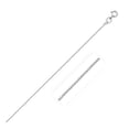 thumbnail image 1 of 14k White Gold Classic Box Chain 0.6mm 16 in Spring Ring, 1 of 2
