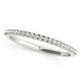 thumbnail image 1 of 14k White Gold Classic Pave Set Diamond Wedding Band (1/8 cttw) Size 4, 1 of 2