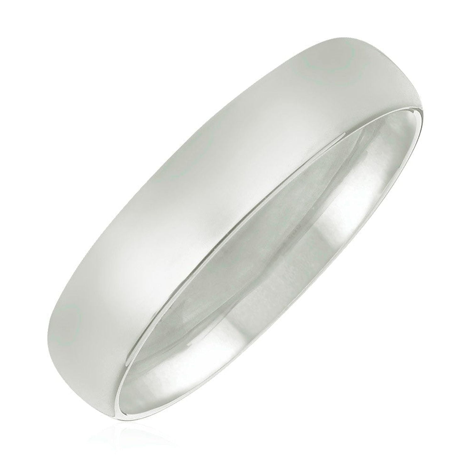 14k White Gold Comfort Fit Wedding Band main image 0