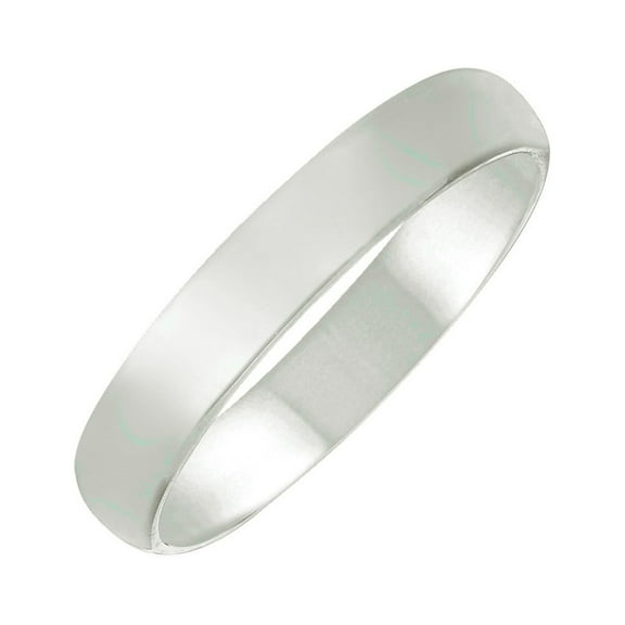 14k White Gold Comfort Fit Wedding Band Size 5
