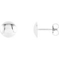 thumbnail image 1 of 14k White Gold Convex Stud Earrings Stud Earring for Women - 1.4 Grams, 1 of 2