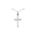 thumbnail image 1 of Gem & Harmony 14K White Gold Cross Pendant Necklace with Chain for Women, 1 of 5