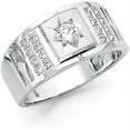 thumbnail image 1 of 14k White Gold Cubic Zirconia Gold Men's Ring for Men's (TOP1451, 10), 1 of 3